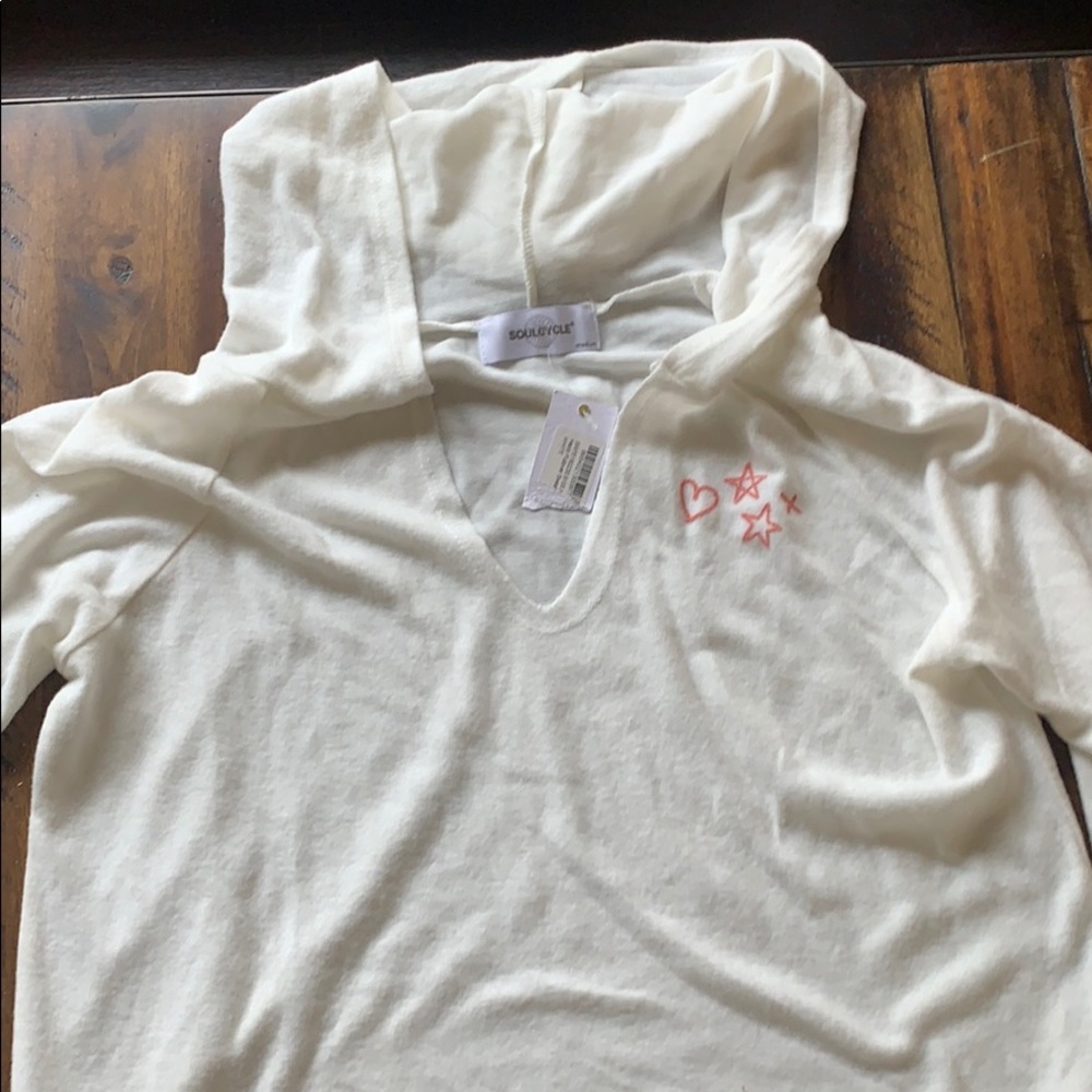 NWT Soulcycle hooded pullover sweater, size m